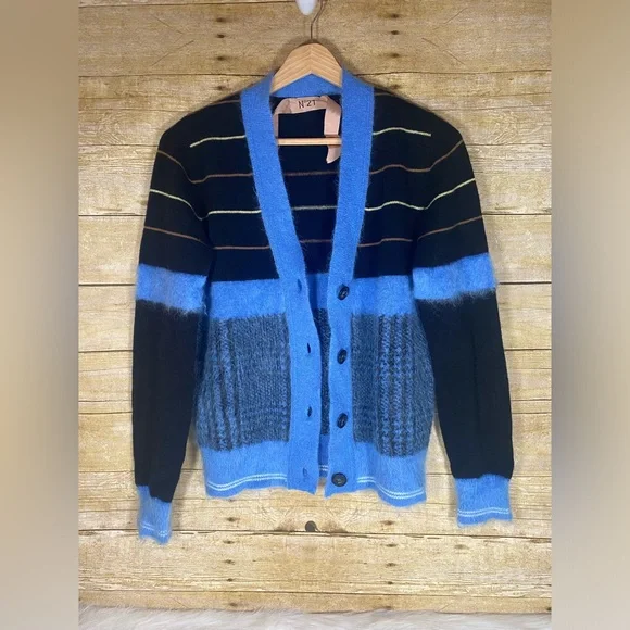 No21 Mohair Wool Cardigan Knit Sweater Italy numero ventuno sz 42 EU (M) - Picture 3 of 13